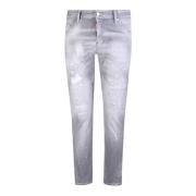 Lichtgrijze Twist Distressed Jeans Dsquared2 , Gray , Heren