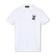 Polo shirt met patch Dsquared2 , White , Heren