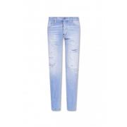 Blauwe Regular Fit Katoenen Jeans Dsquared2 , Blue , Heren