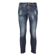 Donkerblauwe Regular Fit Jeans Dsquared2 , Blue , Heren