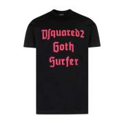 Logo Print T-Shirt - Zwart Dsquared2 , Black , Heren