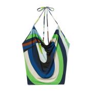 Iride Print Halterneck Top Emilio Pucci , Multicolor , Dames