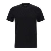 Signature Collectie: Zwarte T-shirts en Polos Emporio Armani , Black ,...