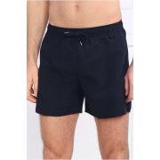 Geborduurde Logo Polyester Zwemshorts Emporio Armani , Black , Heren