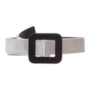 Verstelbare Effen Logo Riem Emporio Armani , Gray , Dames