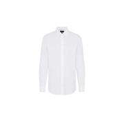 Italiaanse Kraag Poplin Overhemd Emporio Armani , White , Heren