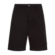 Katoenen Bermuda Shorts - Armani Stijl Emporio Armani , Black , Heren