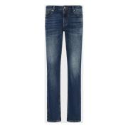 Slim-Fit Faded Wash Jeans Emporio Armani , Blue , Heren