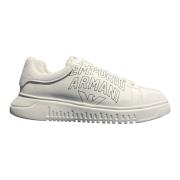 Klassieke witte vetersneakers Ss23 Emporio Armani , White , Heren