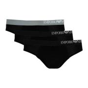 3-Pack Elastische Taille Boxershorts Emporio Armani , Black , Heren