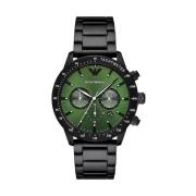 Heren Chronograaf Horloge Mario Collectie Emporio Armani , Black , Her...