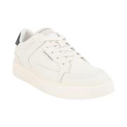 SNK Tumbled Calf Leather Bianco Sneakers Emporio Armani , White , Here...