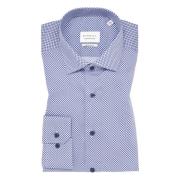 Blauwe Stijlvolle Shirt Eterna , Blue , Heren