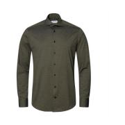 Slim Fit Vierweg Stretch Overhemd Eton , Green , Heren