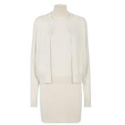 Elegante Wol Gebreide Cardigan Fendi , Beige , Dames