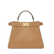 Zandkleurige Peekaboo ISeeU Crossbody Tas Fendi , Brown , Dames