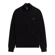 Zwarte Sweaters - Stijl/Model Naam Fred Perry , Black , Heren
