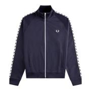 Authentieke Taped Track Jacket Donkergrijs Fred Perry , Blue , Heren