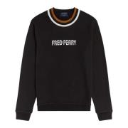 Heruitgave van Twin-Tipped Katoenen Sweatshirt Fred Perry , Black , He...
