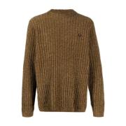 Logo-geborduurde Beige Trui Fred Perry , Beige , Heren