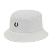 Klassieke Katoenen Bucket Hoed Fred Perry , White , Unisex