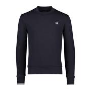 Donkerblauwe Ronde Hals Sweater Fred Perry , Blue , Heren