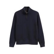 Comfortabele en stijlvolle Demi-Zip Sweatshirt Gant , Blue , Heren