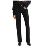 Flare Katoenen Jersey Broek Gant , Black , Heren