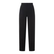 Zwarte Broek met Hoge Taille en Wijde Pijpen Giorgio Armani , Black , ...