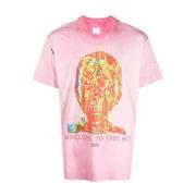 Grafische Print Katoenen T-shirt in Roze Givenchy , Pink , Heren
