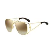 Luxe Metalen Frame Zonnebril Givenchy , Yellow , Dames
