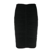 Elegante Gerimpelde Rok Givenchy , Black , Dames