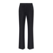 Wijde Plooivoorkant Broek Givenchy , Black , Dames