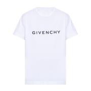 T-shirt met logo Givenchy , White , Heren