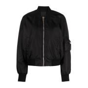 Zwarte Bomberjack met Meerdere Zakken Givenchy , Black , Dames