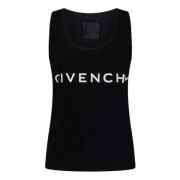 Zwarte Mouwloze Top met Archetype Print Givenchy , Black , Dames