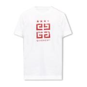 T-shirt met logo Givenchy , White , Heren