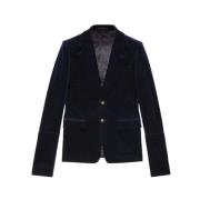 Afneembare mouwen enkele-breasted blazer Gucci , Blue , Heren