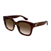 Vierkante Havana-acetaat zonnebril Gucci , Brown , Dames