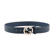 Logo-Gesp Riem Gucci , Blue , Dames