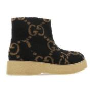 Heren GG Supreme Faux-Shearling Laarzen Gucci , Black , Heren