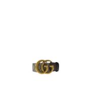 Monogram Print Leren Riem voor Vrouwen Gucci , Brown , Dames