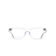 Vierkante Acetaat Frame Bril met Metalen Details Gucci , White , Unise...