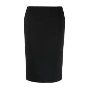 Zwarte Horsebit Midi Rok Gucci , Black , Dames