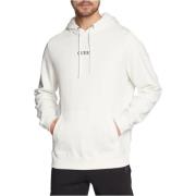 Heren Hoodie - Klassiek Ontwerp Guess , White , Heren