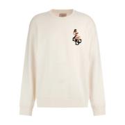 Guess Eco Roy Pinup Sweater Heren Wit Guess , White , Heren