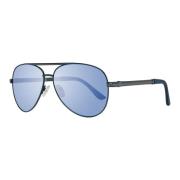 Blauwe Aviator Zonnebril Guess , Blue , Heren