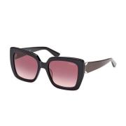 Vierkante Zonnebril met Bordeaux Verloopglazen Guess , Black , Dames