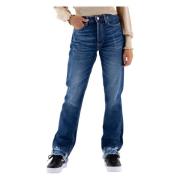 High-waisted straight leg jeans Guess , Blue , Dames