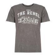 Klassiek Ronde Hals T-Shirt Guess , Gray , Heren